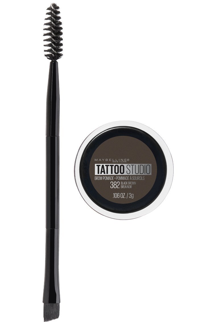 Maybelline Eyebrow TattooStudio brow pomade pot 382 black brown 041554563733 c us